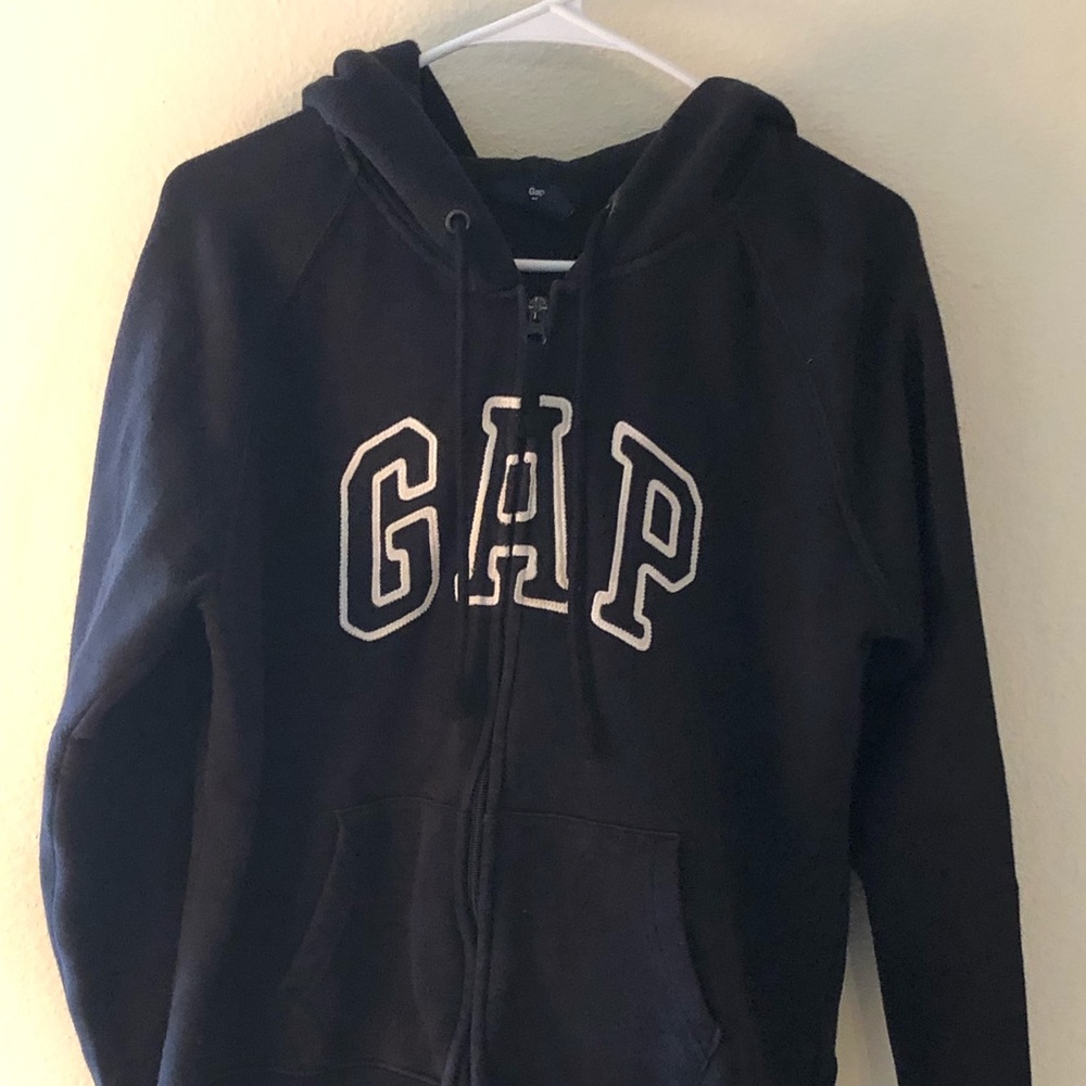 Zipper front black hoodie